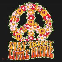 Funny Retro Sixties 60's Stay Trippy Little Hippie Peace Women's Hoodie thumb 2
