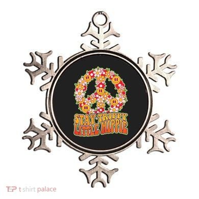 Funny Retro Sixties 60's Stay Trippy Little Hippie Peace Ornament