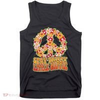 Funny Retro Sixties 60's Stay Trippy Little Hippie Peace Tank Top thumb 0