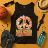 Funny Retro Sixties 60's Stay Trippy Little Hippie Peace Tank Top thumb 4