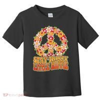 Funny Retro Sixties 60's Stay Trippy Little Hippie Peace Toddler T-Shirt thumb 0
