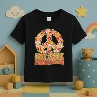 Funny Retro Sixties 60's Stay Trippy Little Hippie Peace Toddler T-Shirt thumb 3
