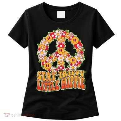 Funny Retro Sixties 60's Stay Trippy Little Hippie Peace Women's T-Shirt