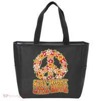 Funny Retro Sixties 60's Stay Trippy Little Hippie Peace Tote Bag thumb 0