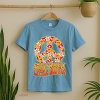 Funny Retro Sixties 60's Stay Trippy Little Hippie Peace T-Shirt thumb 2
