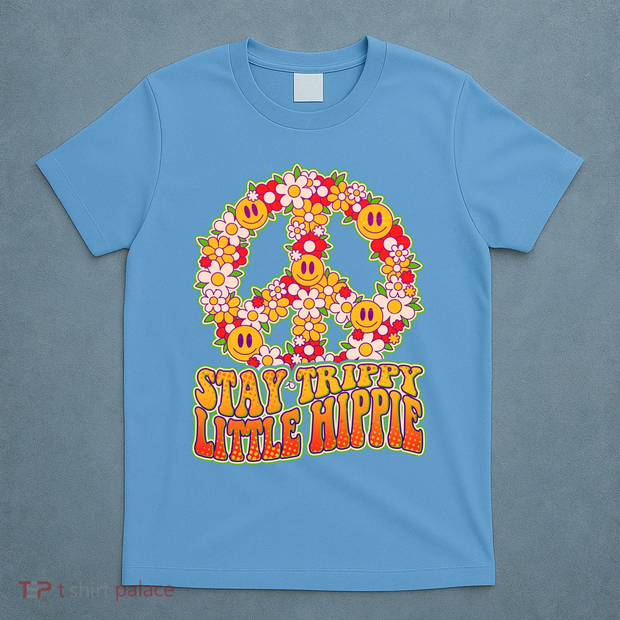 Funny Retro Sixties 60's Stay Trippy Little Hippie Peace T-Shirt