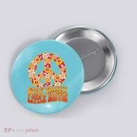 Funny Retro Sixties 60's Stay Trippy Little Hippie Peace Button thumb 0
