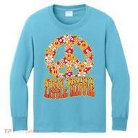 Funny Retro Sixties 60's Stay Trippy Little Hippie Peace Kids Long Sleeve Shirt thumb 0