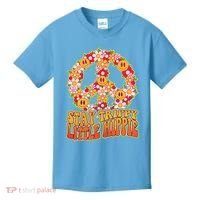 Funny Retro Sixties 60's Stay Trippy Little Hippie Peace Kids T-Shirt thumb 0