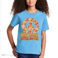 Funny Retro Sixties 60's Stay Trippy Little Hippie Peace Kids T-Shirt thumb 2
