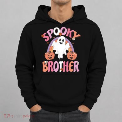 Family Retro Spooky Brother Groovy Retro Halloween Ghost Costume Gift Hoodie