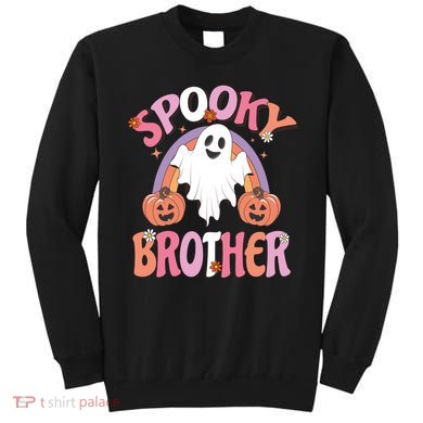 Family Retro Spooky Brother Groovy Retro Halloween Ghost Costume Gift Sweatshirt