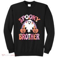 Family Retro Spooky Brother Groovy Retro Halloween Ghost Costume Gift Sweatshirt thumb 0