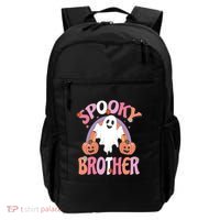 Family Retro Spooky Brother Groovy Retro Halloween Ghost Costume Gift Backpack thumb 0