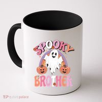 Family Retro Spooky Brother Groovy Retro Halloween Ghost Costume Gift Coffee Mug thumb 0