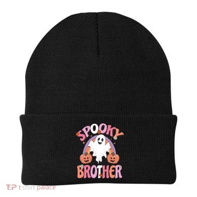 Family Retro Spooky Brother Groovy Retro Halloween Ghost Costume Gift Beanie