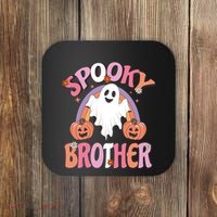 Family Retro Spooky Brother Groovy Retro Halloween Ghost Costume Gift Coaster thumb 0