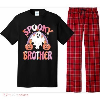 Family Retro Spooky Brother Groovy Retro Halloween Ghost Costume Gift Pajama Set