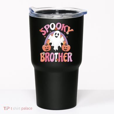 Family Retro Spooky Brother Groovy Retro Halloween Ghost Costume Gift Tumbler
