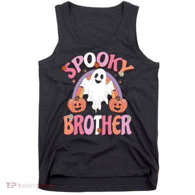 Family Retro Spooky Brother Groovy Retro Halloween Ghost Costume Gift Tank Top