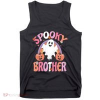 Family Retro Spooky Brother Groovy Retro Halloween Ghost Costume Gift Tank Top thumb 0