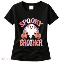 Family Retro Spooky Brother Groovy Retro Halloween Ghost Costume Gift Women's T-Shirt thumb 0