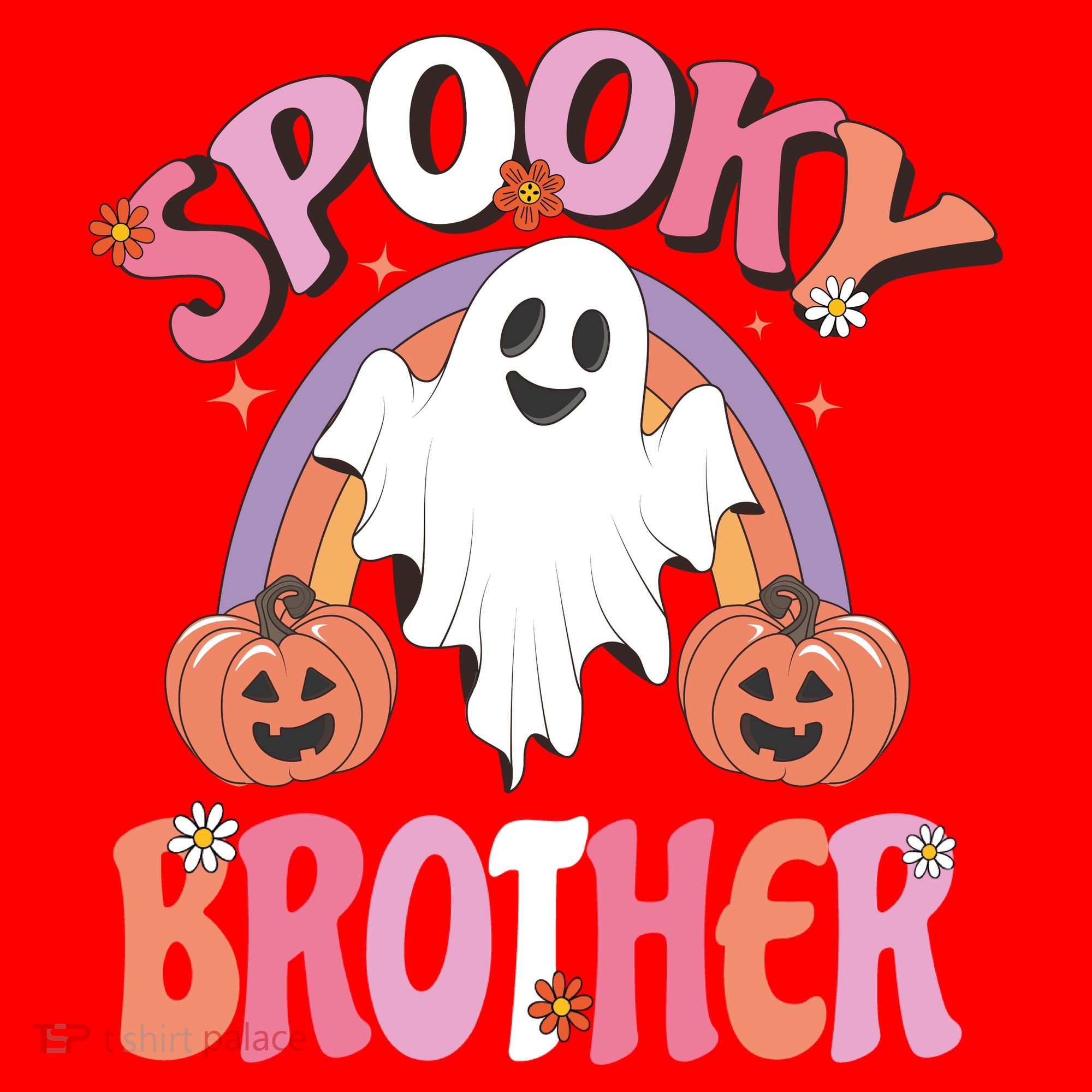 Family Retro Spooky Brother Groovy Retro Halloween Ghost Costume Gift Santa Hat