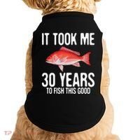 Funny Red Snapper Fishing 30th Birthday 30 Years To Fish Doggie Tank thumb 0