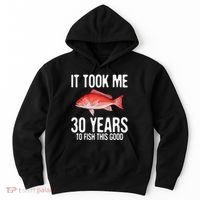 Funny Red Snapper Fishing 30th Birthday 30 Years To Fish Hoodie thumb 0
