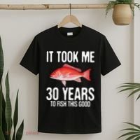 Funny Red Snapper Fishing 30th Birthday 30 Years To Fish T-Shirt thumb 2