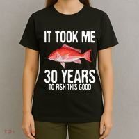 Funny Red Snapper Fishing 30th Birthday 30 Years To Fish T-Shirt thumb 4