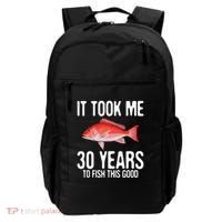 Funny Red Snapper Fishing 30th Birthday 30 Years To Fish Backpack thumb 0