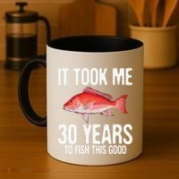 Funny Red Snapper Fishing 30th Birthday 30 Years To Fish Coffee Mug thumb 4