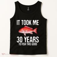 Funny Red Snapper Fishing 30th Birthday 30 Years To Fish Tank Top thumb 2