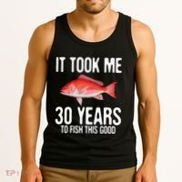 Funny Red Snapper Fishing 30th Birthday 30 Years To Fish Tank Top thumb 3