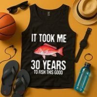 Funny Red Snapper Fishing 30th Birthday 30 Years To Fish Tank Top thumb 4