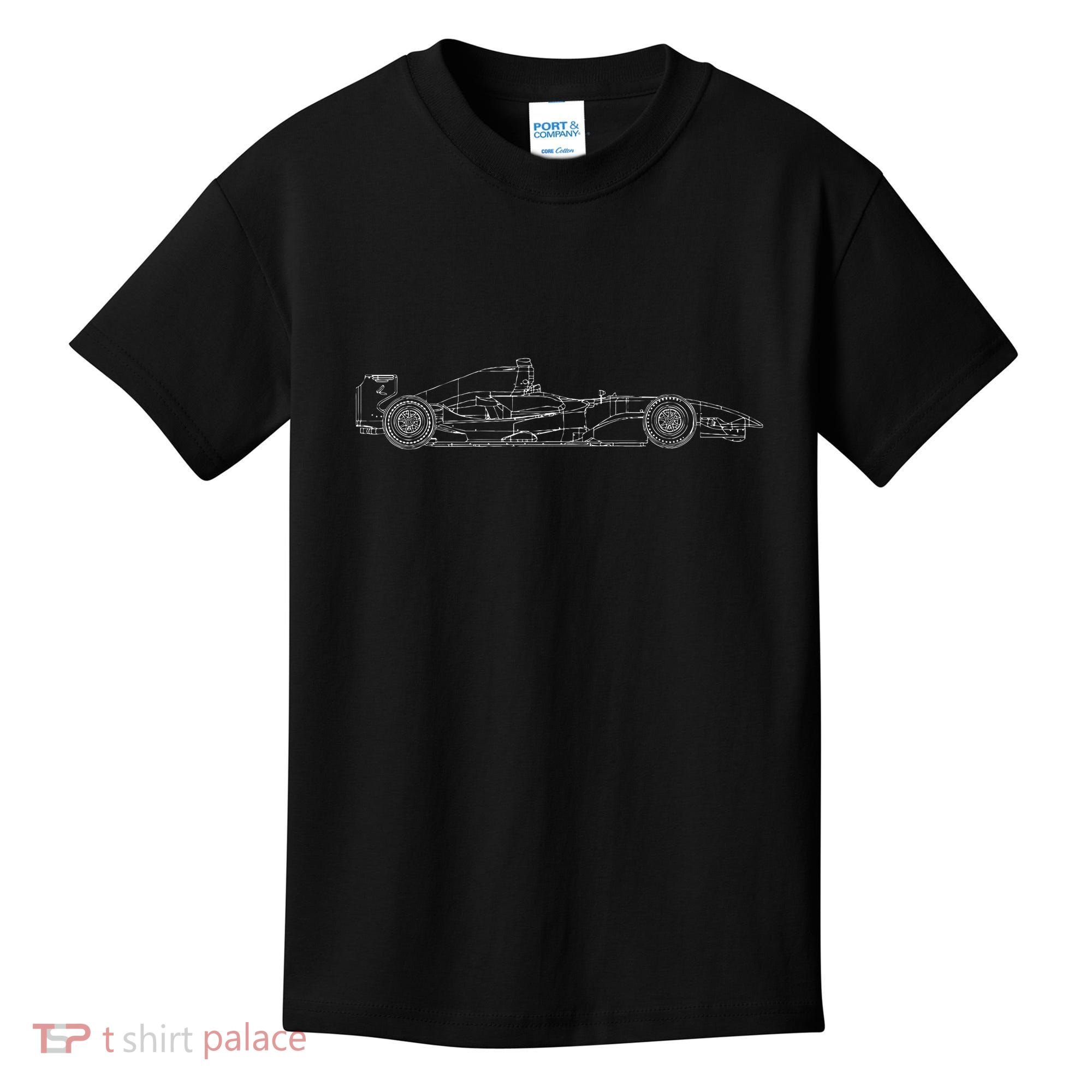 Formula Racecar Schematic Race Car Driver Formula Racing Kids T-Shirt