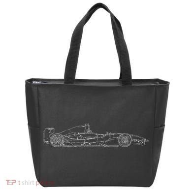 Formula Racecar Schematic Race Car Driver Formula Racing Tote Bag