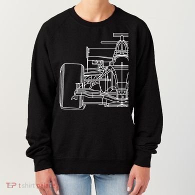 Formula Racecar Schematic Race Car Driver Formula Racing Women's Sweatshirt