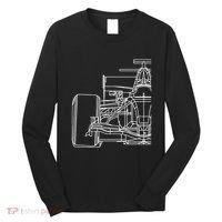 Formula Racecar Schematic Race Car Driver Formula Racing Long Sleeve Shirt thumb 0
