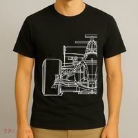 Formula Racecar Schematic Race Car Driver Formula Racing T-Shirt thumb 3