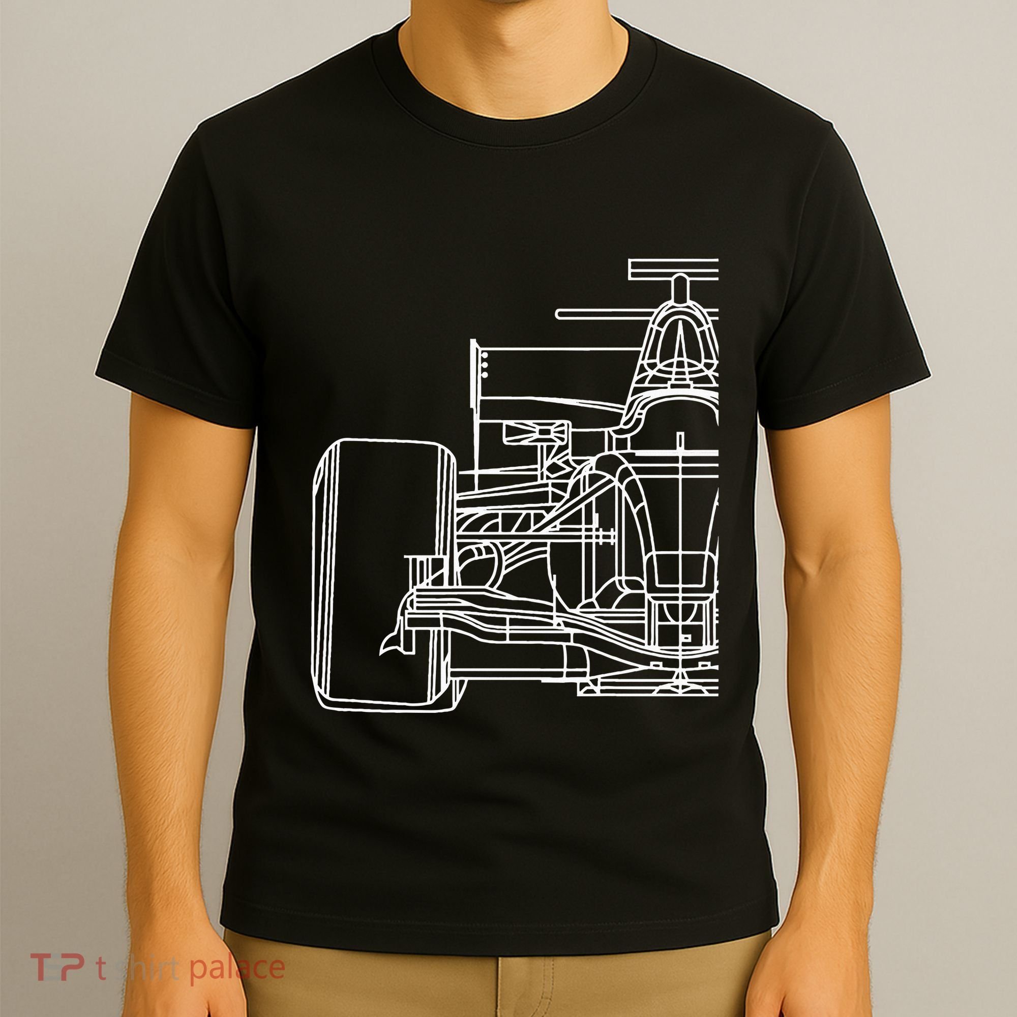Formula Racecar Schematic Race Car Driver Formula Racing T-Shirt