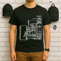 Formula Racecar Schematic Race Car Driver Formula Racing T-Shirt thumb 6