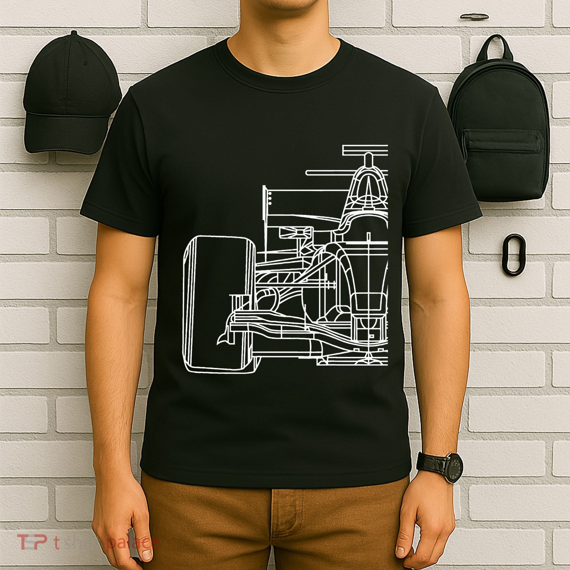 Formula Racecar Schematic Race Car Driver Formula Racing T-Shirt