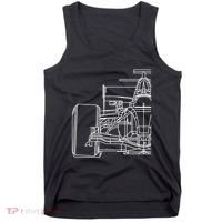 Formula Racecar Schematic Race Car Driver Formula Racing Tank Top thumb 0