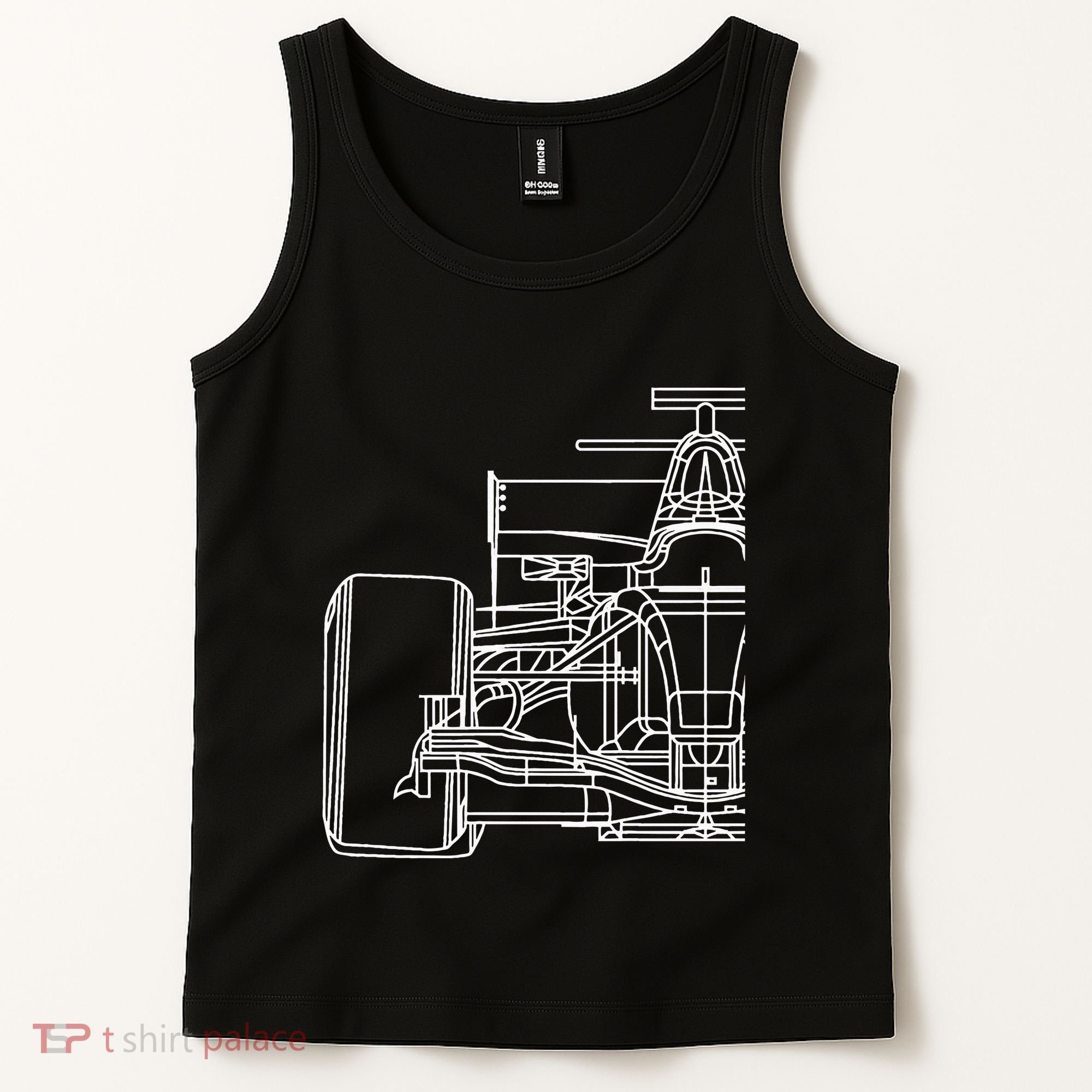 Formula Racecar Schematic Race Car Driver Formula Racing Tank Top