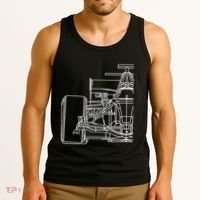 Formula Racecar Schematic Race Car Driver Formula Racing Tank Top thumb 3
