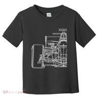 Formula Racecar Schematic Race Car Driver Formula Racing Toddler T-Shirt thumb 0