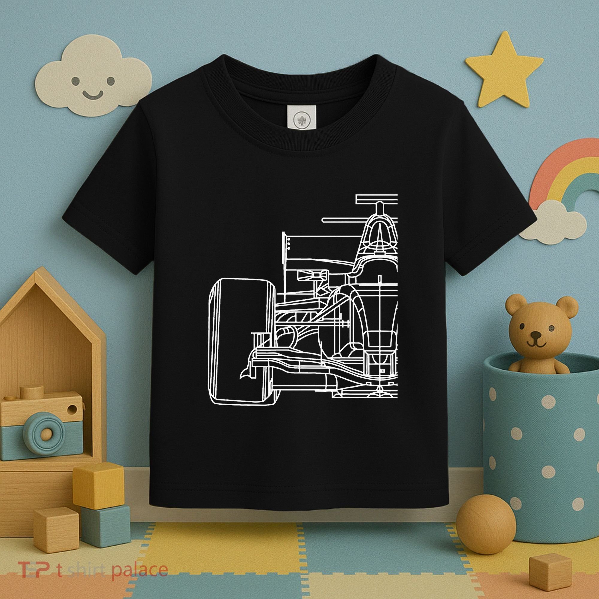 Formula Racecar Schematic Race Car Driver Formula Racing Toddler T-Shirt