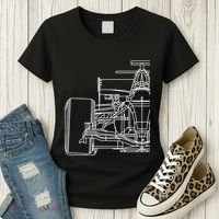 Formula Racecar Schematic Race Car Driver Formula Racing Women's T-Shirt thumb 3